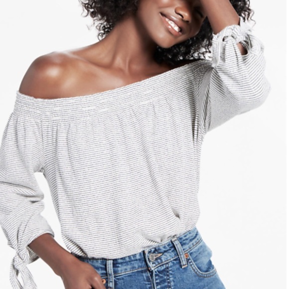Lucky Brand Tops - Lucky Brand Striped Off Shoulder Top